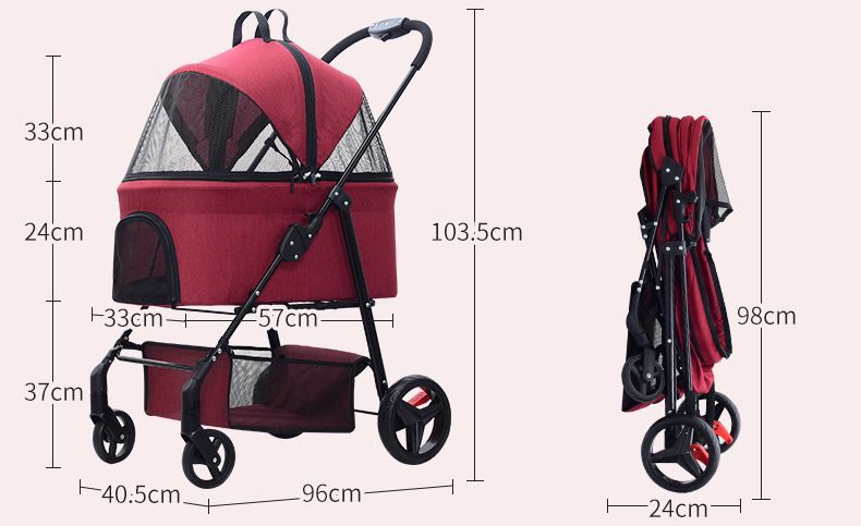 Pet dog stroller